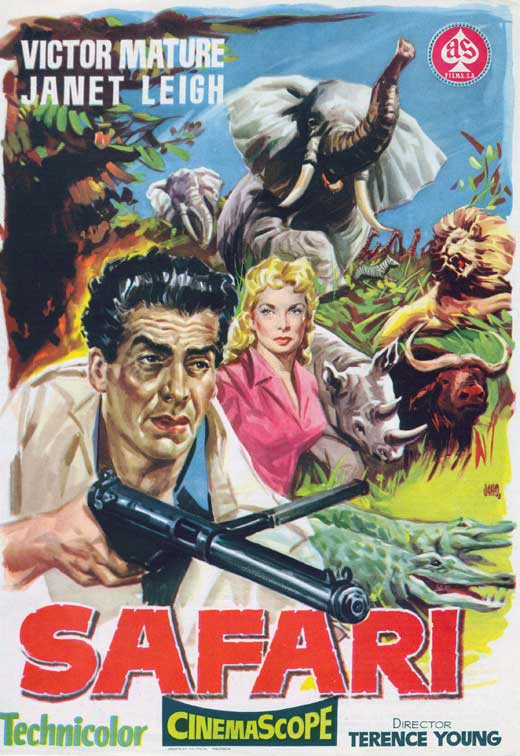Safari Movie Poster Print showcasing wild nature scenery.