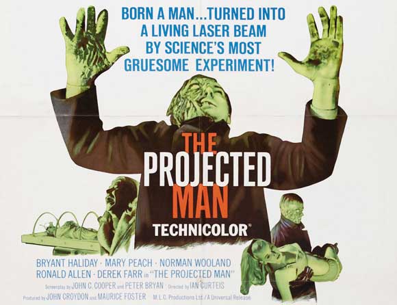 The Projected Man Movie Poster Print showcasing classic sci-fi artwork.