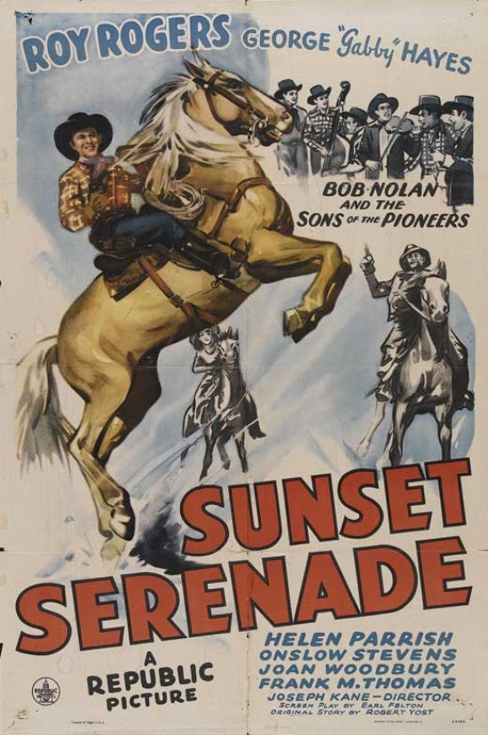 Sunset Serenade Movie Poster Print showcasing serene colors and imagery.