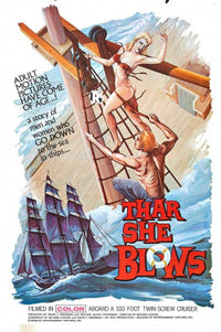 Thar She Blows Movie Poster Print featuring a whale breaching the surface.