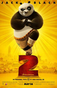 Kung Fu Panda 2 Movie Poster Print featuring vibrant characters.