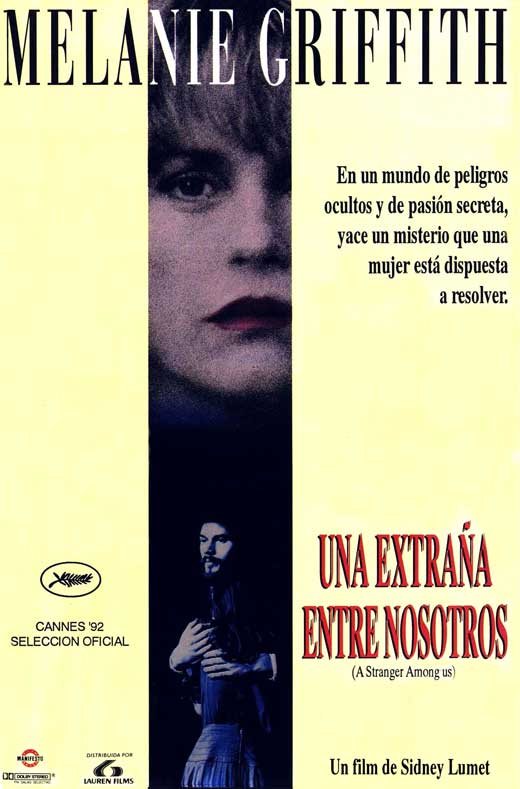 A Stranger Among Us Movie Poster Print featuring dramatic imagery