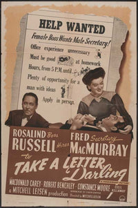 Take a Letter, Darling Movie Poster Print, vibrant colors and classic film design.