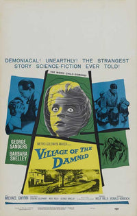 Village of the Damned Movie Poster Print featuring iconic horror imagery.
