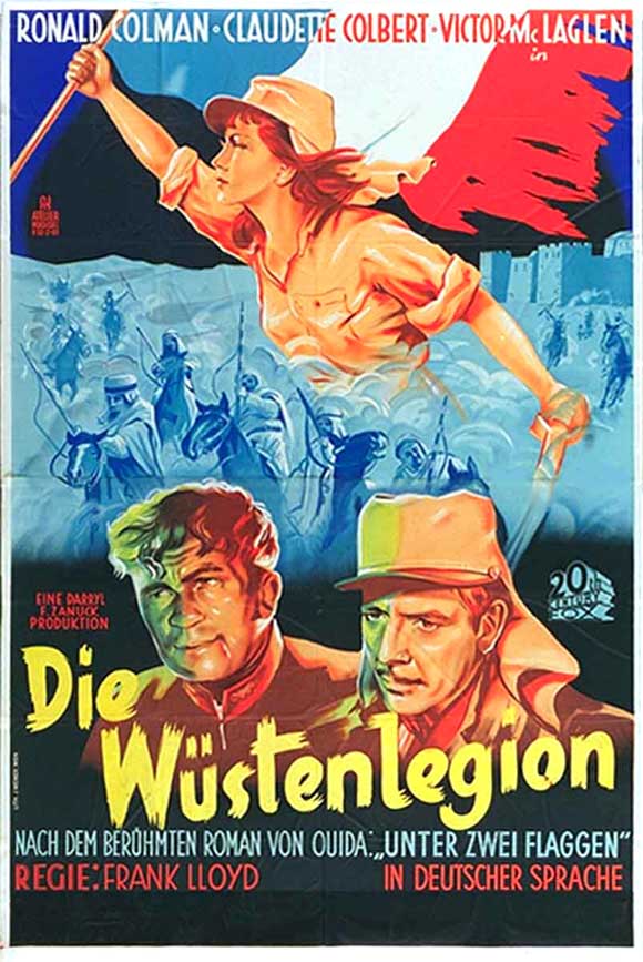 Under Two Flags Movie Poster Print featuring classic film art