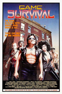 Game of Survival Movie Poster featuring thrilling action visuals.