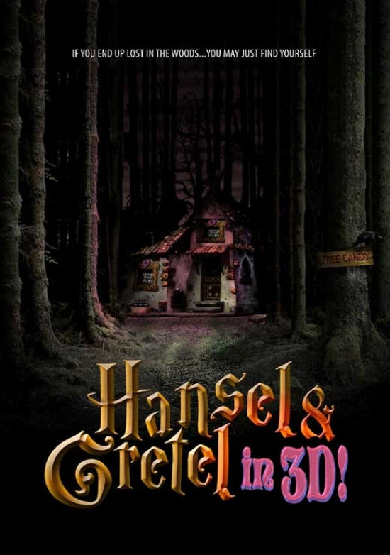 Hansel and Gretel in 3D Movie Poster Print featuring vibrant colors and enchanting details.