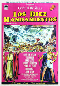 The Ten Commandments Movie Poster Print showcasing epic cinematic art.