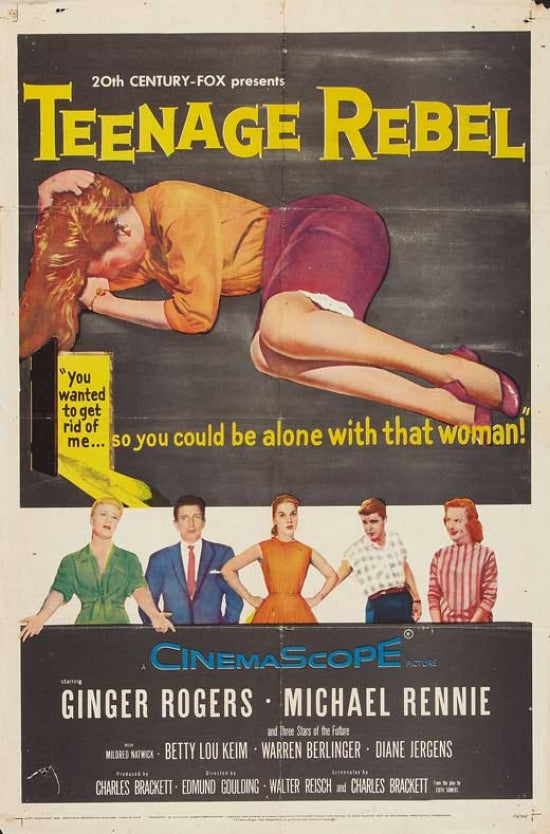 Teenage Rebel movie poster print showcasing youth defiance and individuality.