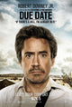 Due Date Movie Poster Print featuring vibrant colors and humorous design.