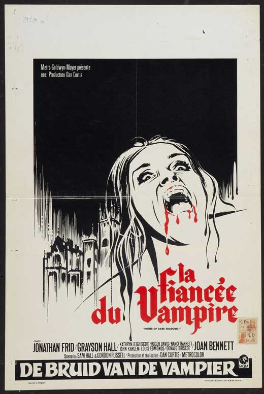 House of Dark Shadows Movie Poster Print featuring classic horror imagery.