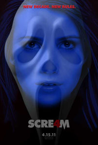 Scream 4 Movie Poster Print showcasing iconic horror film imagery.