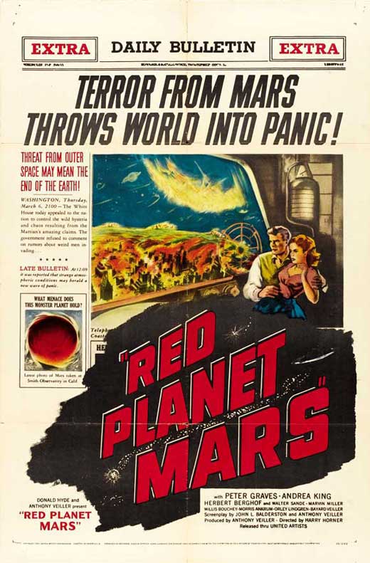 Red Planet Mars Movie Poster Print showcasing the stunning red hues of Mars.