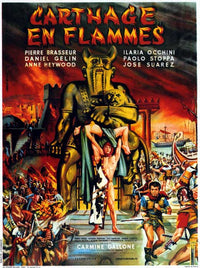 Carthage in Flames movie poster print showcasing dramatic historical artwork.