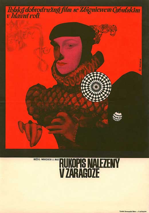 The Saragossa Manuscript Movie Poster Print featuring vibrant artwork.