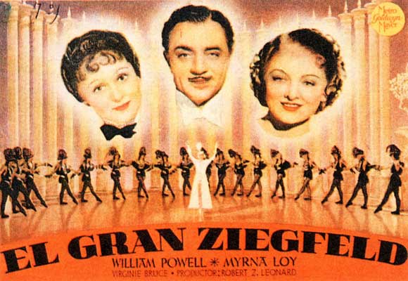 The Great Ziegfeld Movie Poster Print showcasing classic cinema glamour.