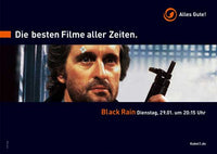 Black Rain Movie Poster Print showcasing stunning visuals.
