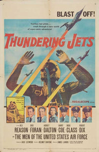 Thundering Jets Movie Poster Print showcasing dynamic aviation action.