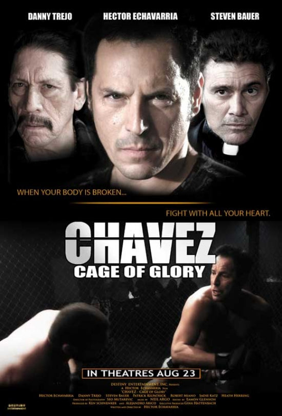 Chavez Cage of Glory Movie Poster featuring boxing action.
