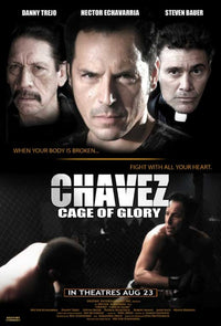 Chavez Cage of Glory Movie Poster featuring boxing action.