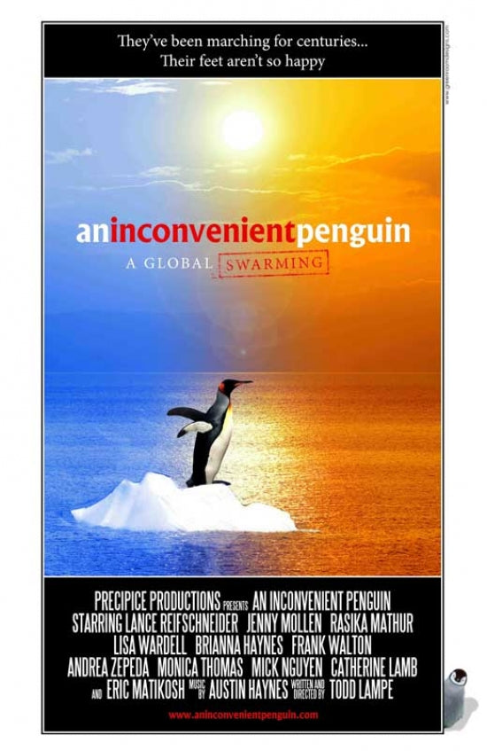 An Inconvenient Penguin Movie Poster - Colorful animated film poster.