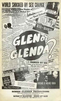 Glen or Glenda? Movie Poster Print featuring iconic imagery.