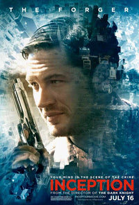 Inception movie poster print featuring iconic imagery from the film.