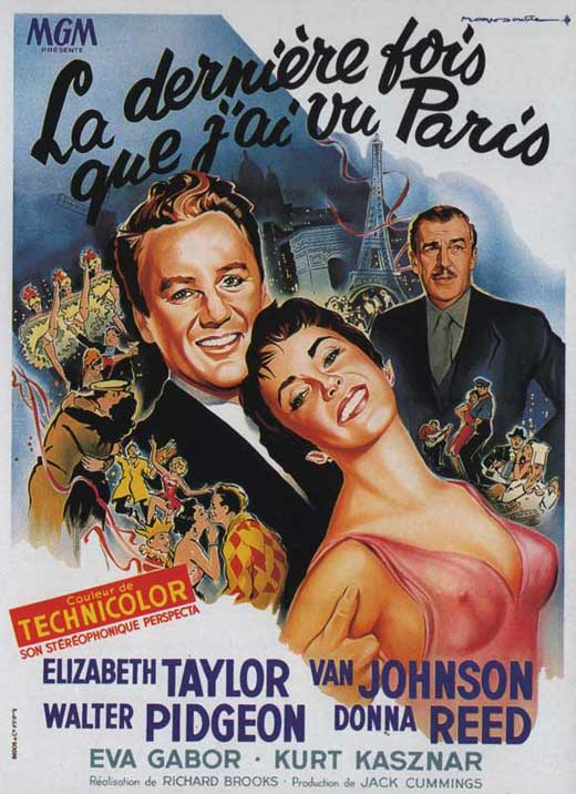 The Last Time I Saw Paris Movie Poster Print showcasing classic cinema art.