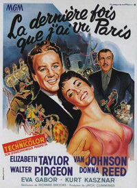 The Last Time I Saw Paris Movie Poster Print showcasing classic cinema art.