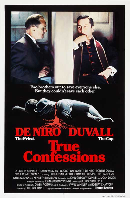 True Confessions Movie Poster Print showcasing dramatic visuals.