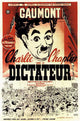 The Great Dictator Movie Poster Print featuring Charlie Chaplin's iconic imagery.