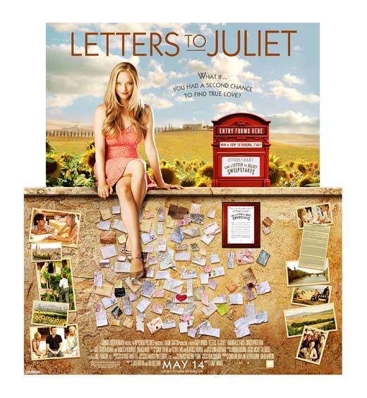 Letters to Juliet Movie Poster Print showcasing love and adventure.