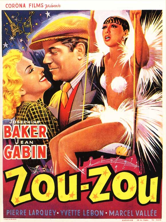 Zouzou Movie Poster Print featuring vibrant colors and classic design.