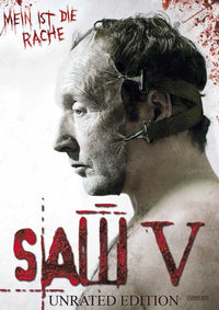 Saw V Movie Poster Print featuring horror film artwork