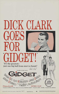Gidget Movie Poster Print showcasing classic film art.