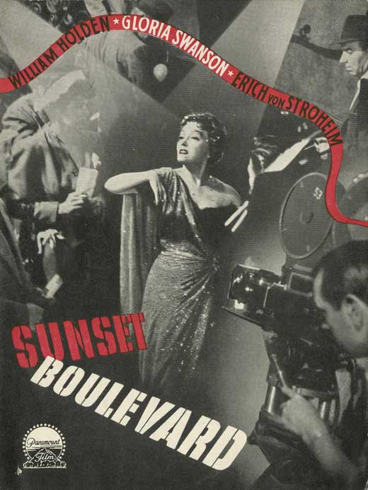 Sunset Blvd. Movie Poster Print showcasing classic cinema art