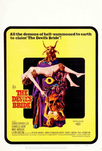 Devil Rides Out Movie Poster Print showcasing classic horror film art.