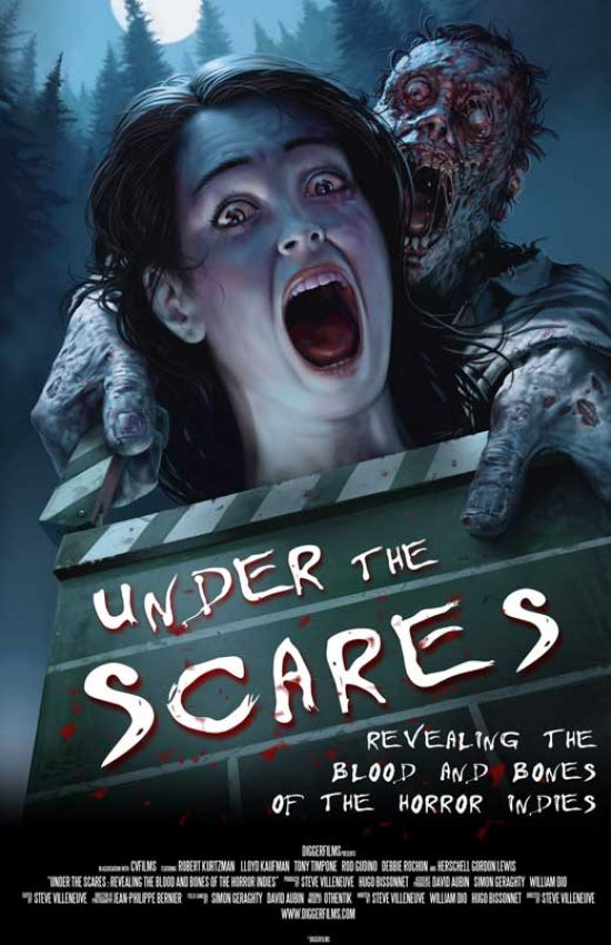 Under the Scares Movie Poster showcasing horror themes.