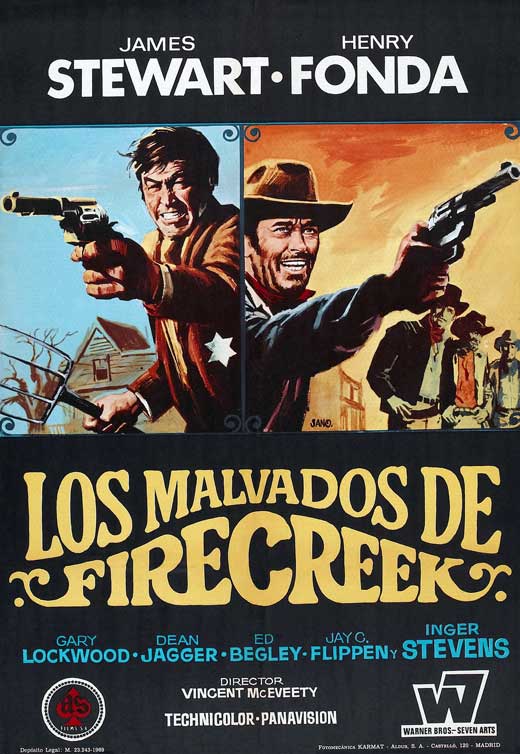 Firecreek Movie Poster Print showcasing classic Western film imagery.