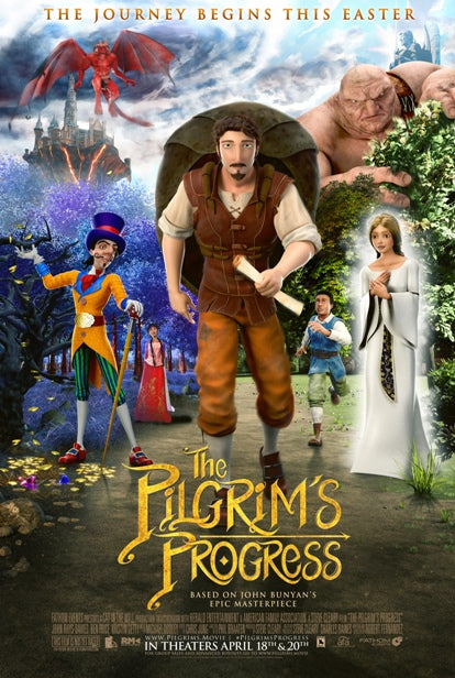 The Pilgrim's Progress Movie Poster Print featuring classic literary imagery.