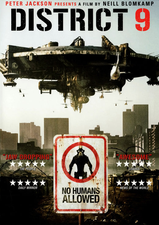 District 9 Movie Poster Print showcasing sci-fi art.