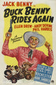 Buck Benny Rides Again Movie Poster Print showcasing classic film art.