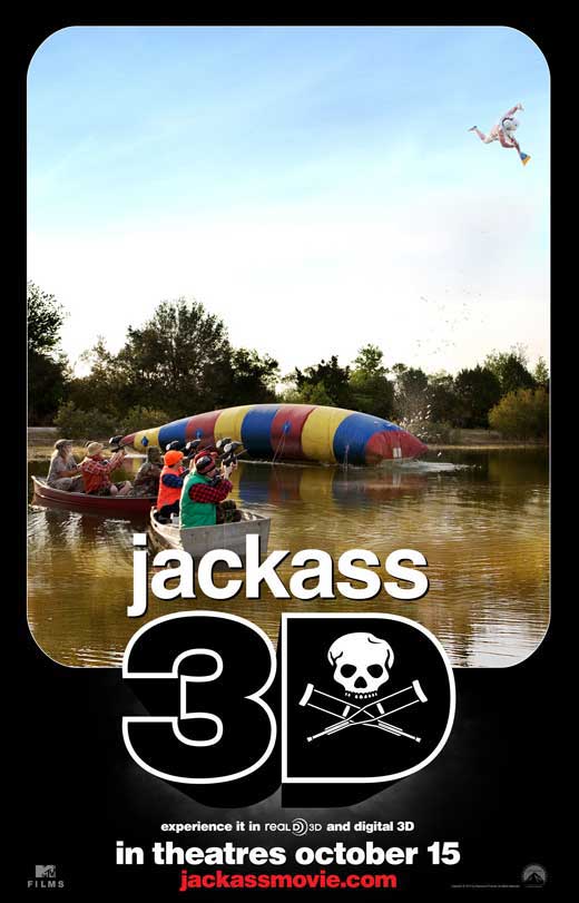 Jackass 3-D Movie Poster Print showcasing humor and adventure.
