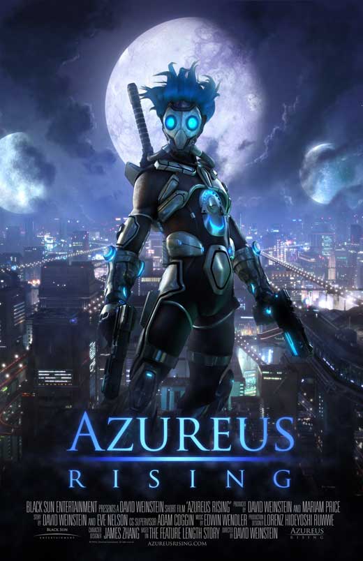 Azureus Rising Movie Poster Print showcasing vibrant artwork.