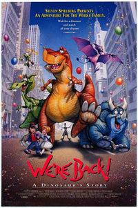 We're Back! A Dinosaur's Story Movie Poster Print featuring vibrant colors and beloved characters.