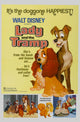 Lady and the Tramp Movie Poster Print featuring classic Disney characters.