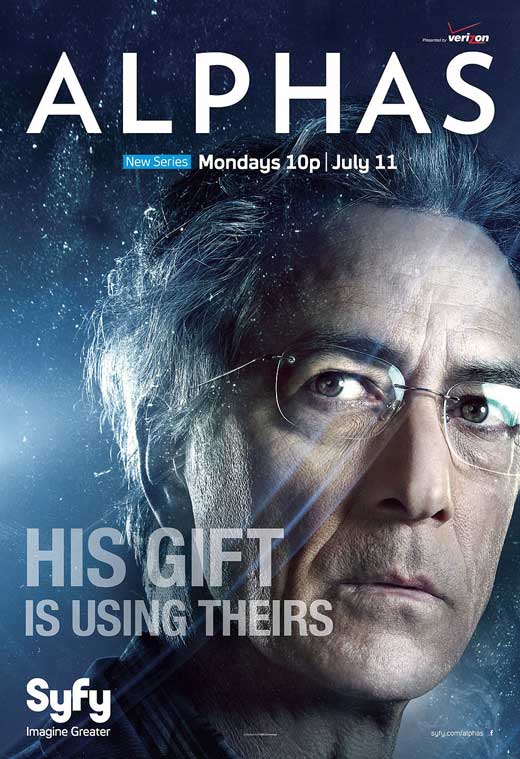 Alphas TV Movie Poster Print showcasing superhero characters.
