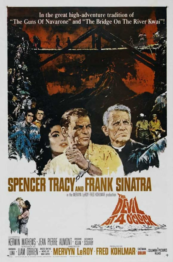 The Devil at 4 O'Clock Movie Poster Print featuring iconic imagery.