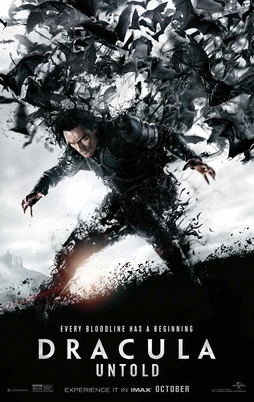 Dracula Untold Movie Poster Print showcasing dark and captivating imagery.