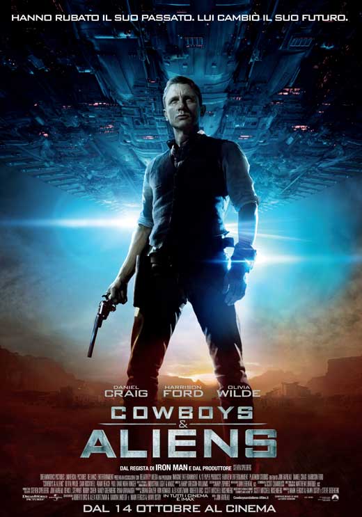 Cowboys and Aliens Movie Poster Print showcasing a thrilling Wild West and alien adventure.